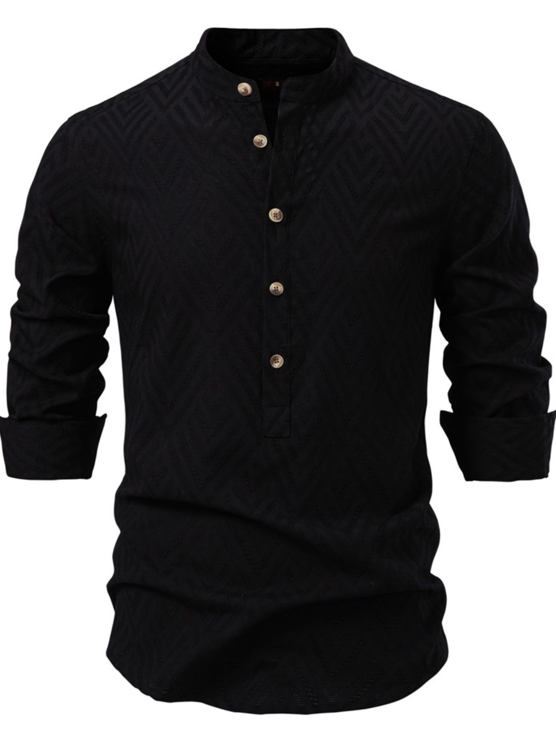Men's Half Button Geometric Shirt