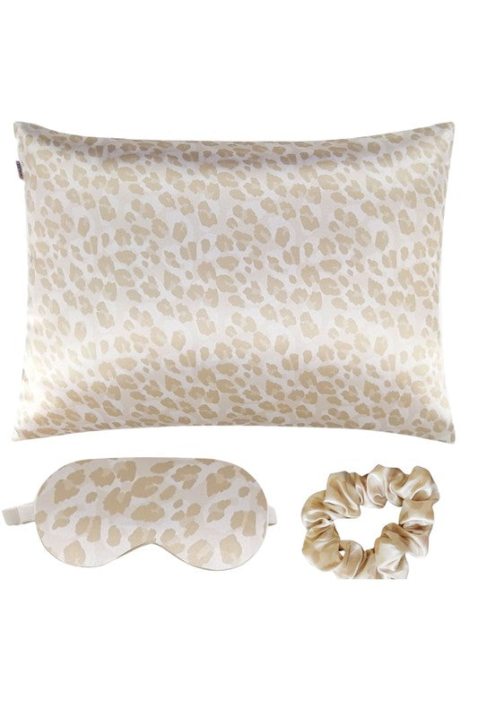 Satin Pillowcase Sleep Mask Scrunchie Gift Set - MONLANE