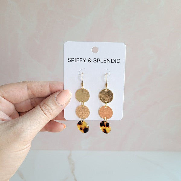 Tortoise Shell Drop Earing