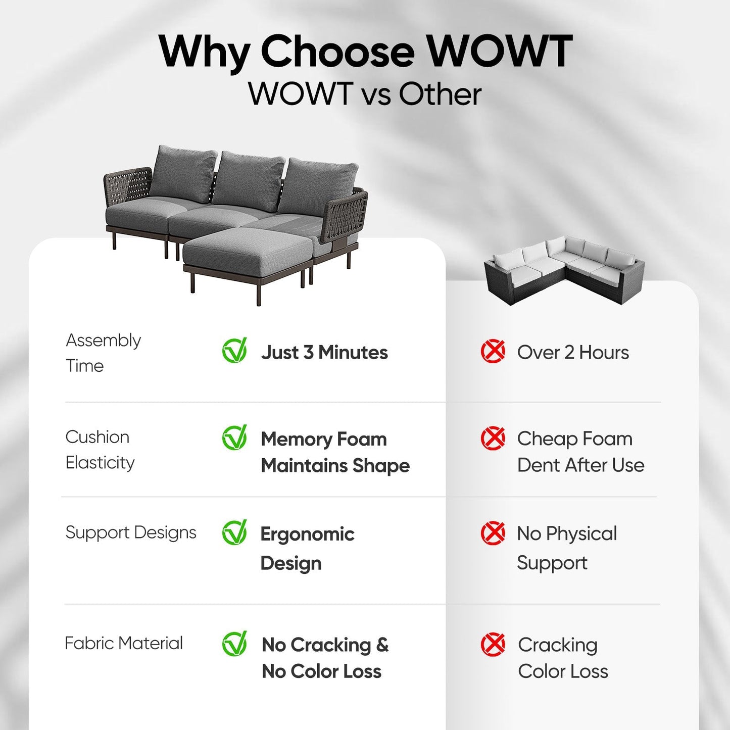 85.9 Wide Outdoor Sofa and Adjustable Recliner