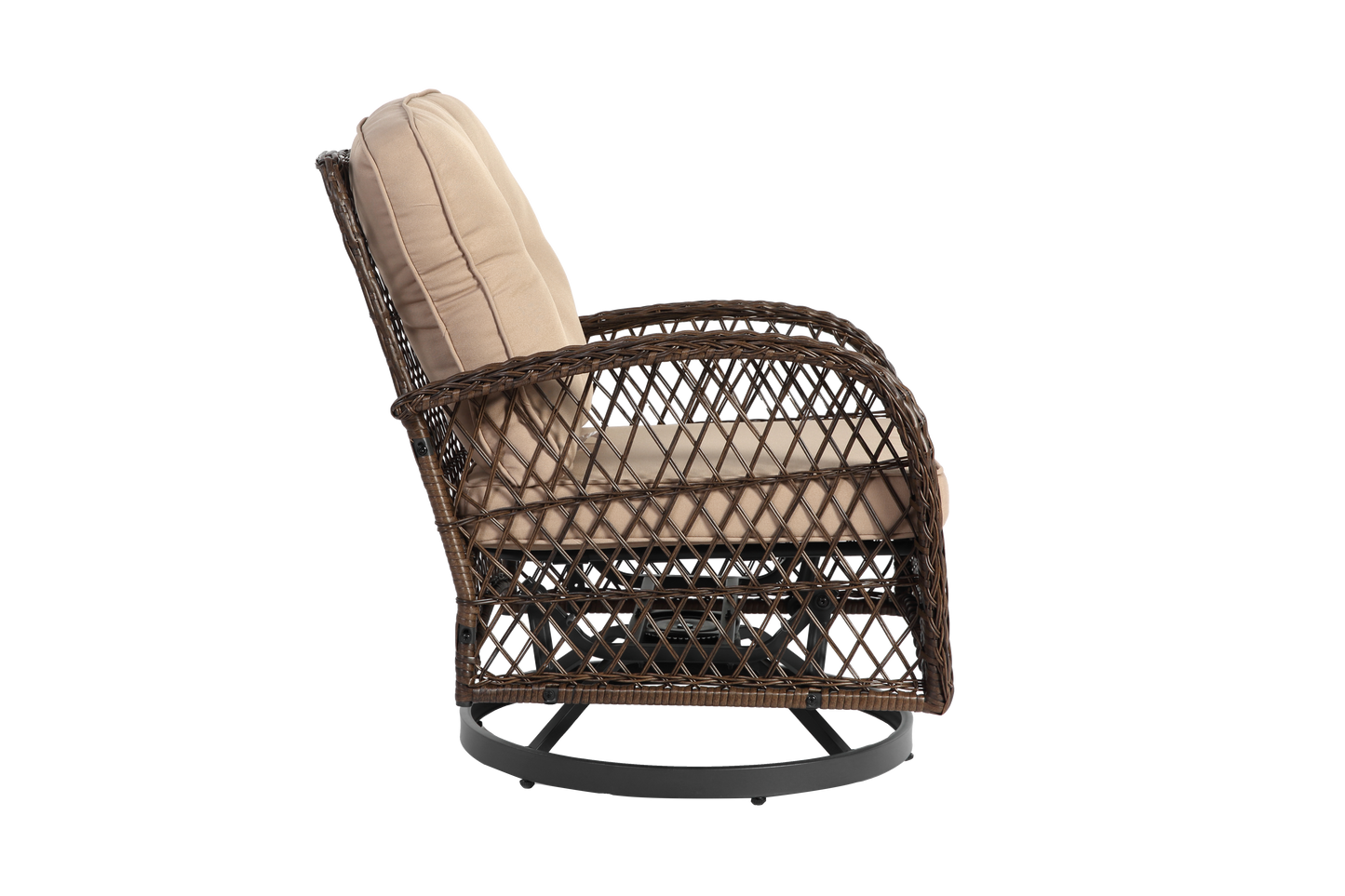 3 Pieces Outdoor Swivel Rocker Set