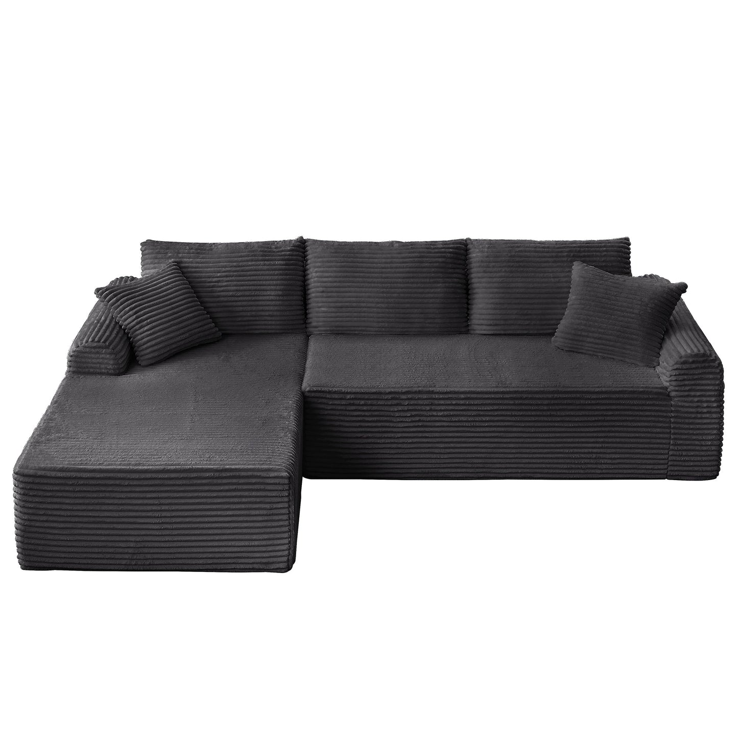 Full-Compression Modular Corduroy Sectional