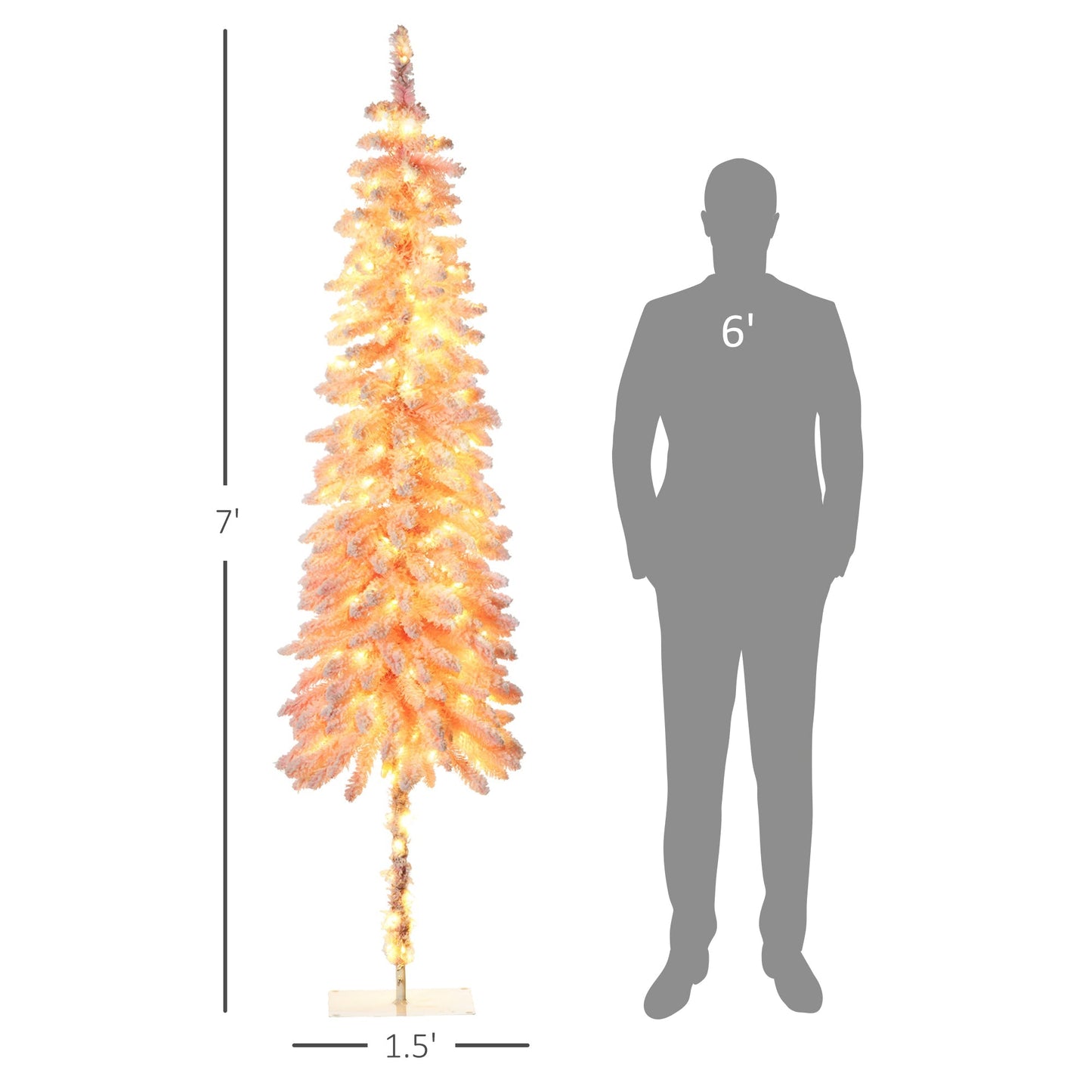 7ft Pencil Shape Christmas tree