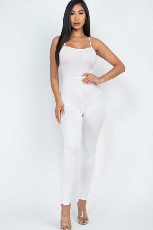 Open Back Bodycon Jumpsuit