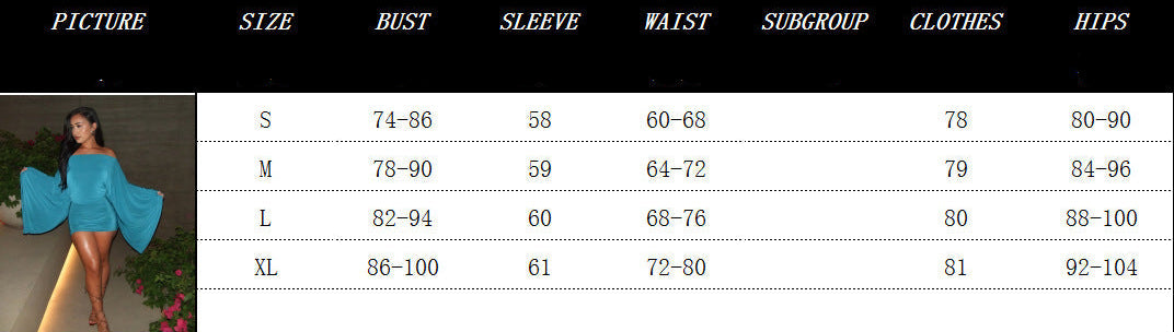 Bat long sleeved hugging short dress