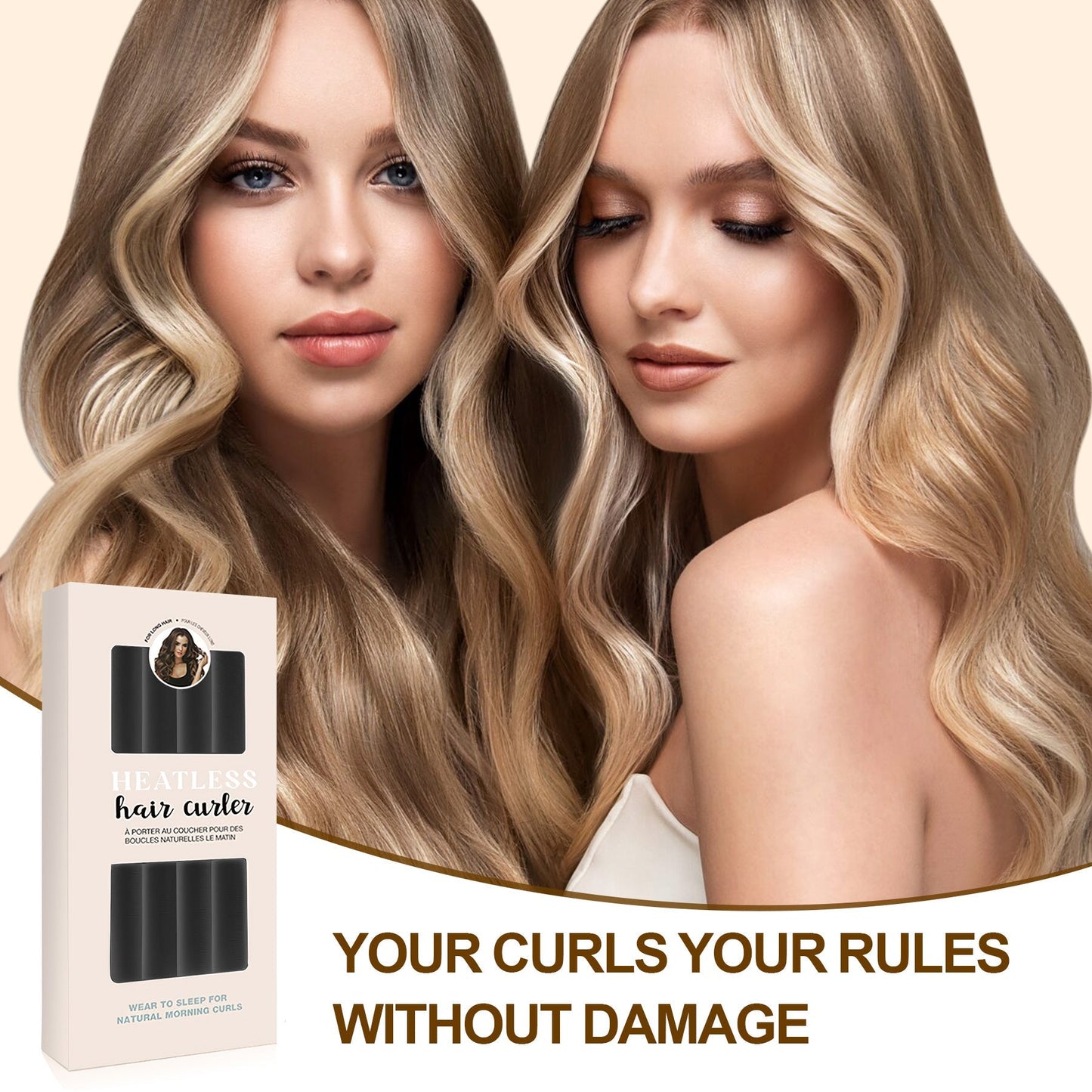 Overnight Heatless Hair Curler-Black