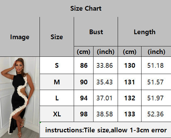 Sleeveless hollowed out side slit long floral dress