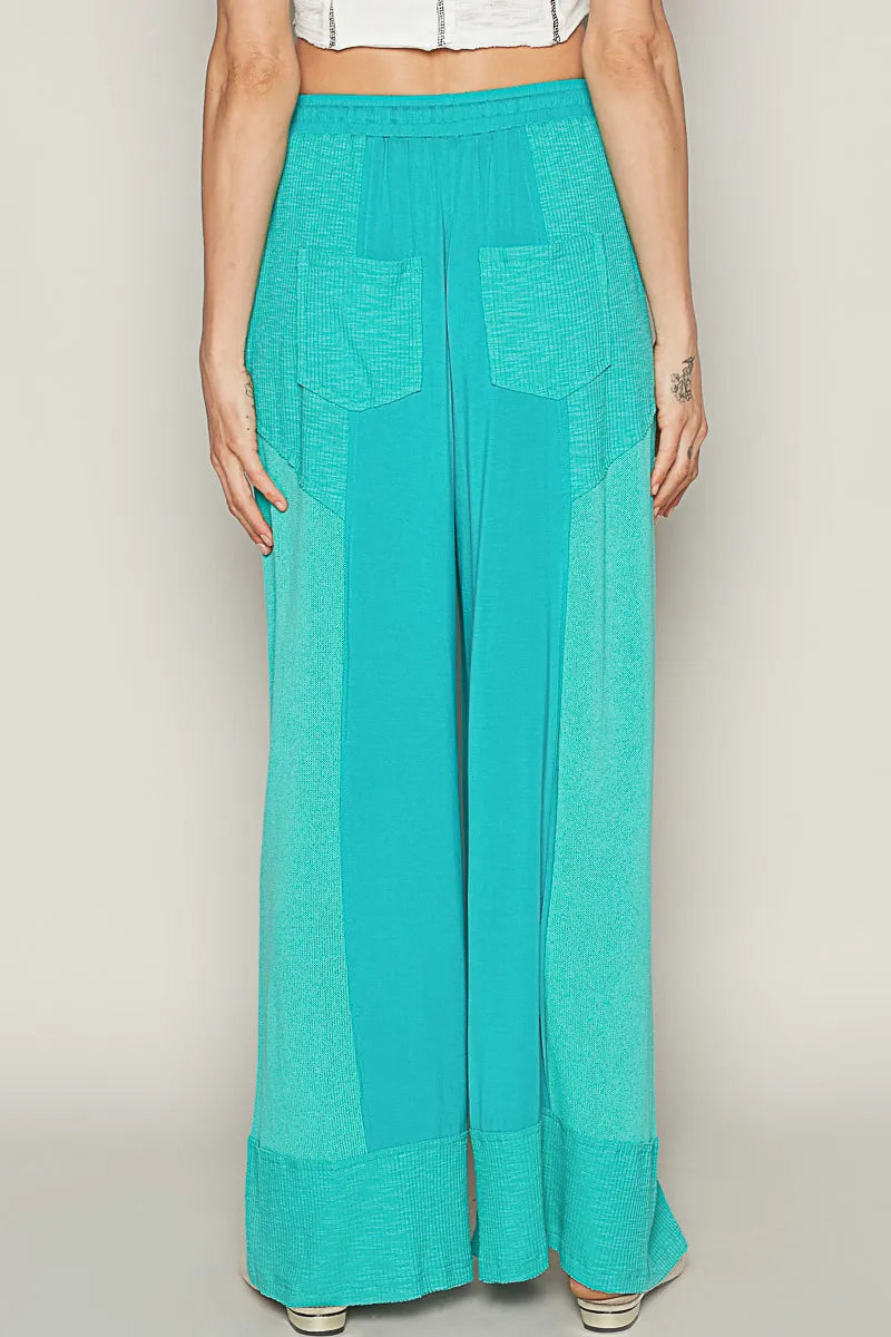 Drawstring Wide Leg Pants