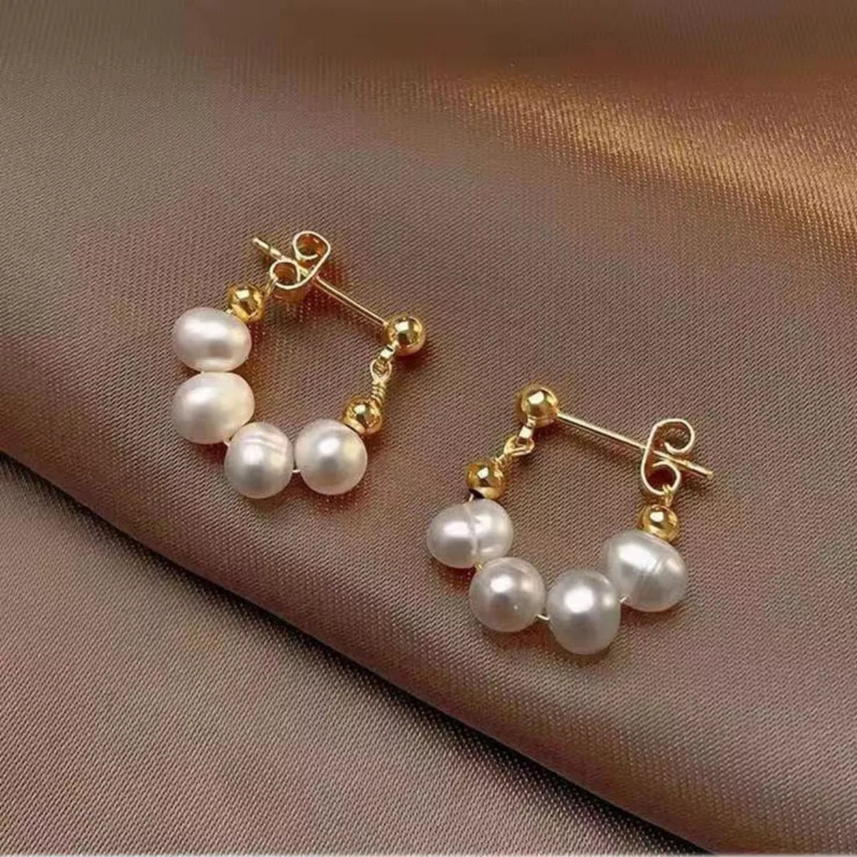 Freshwater Pearl Hoop Earrings