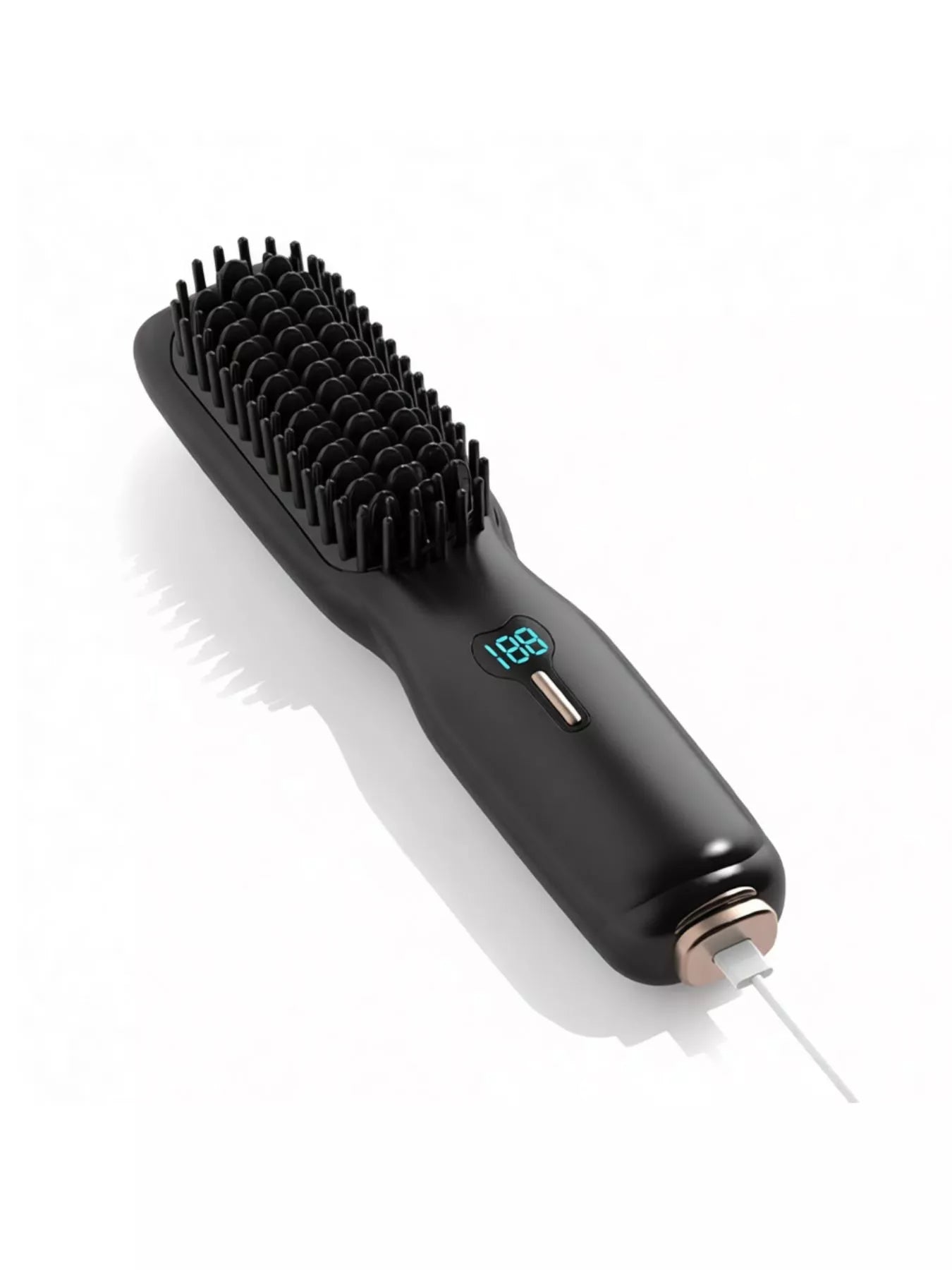 2-in-1 Mini Wireless Ionic Brush Hair Straightening Comb