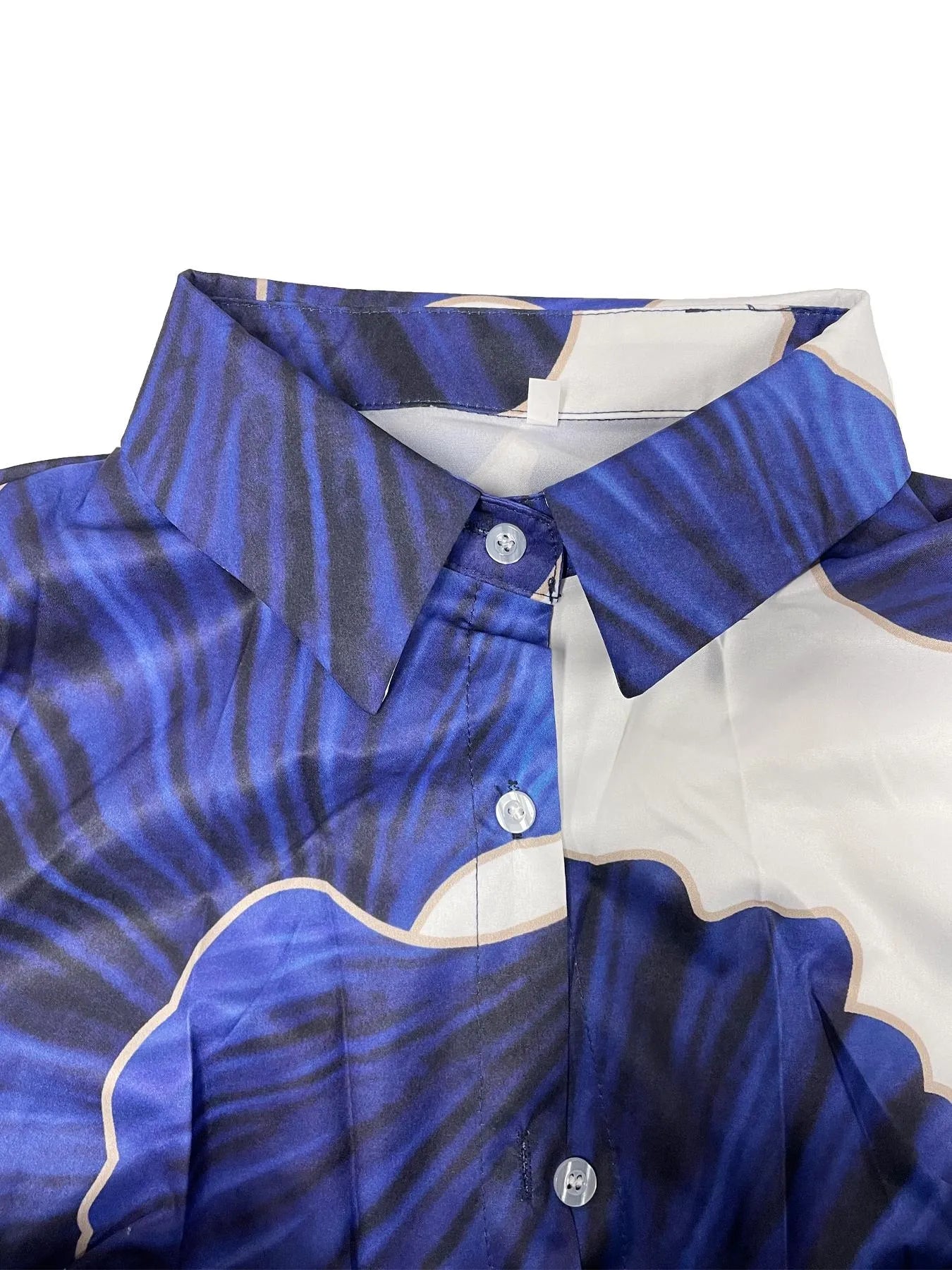 Printed Button Up Maxi Shirt Dress