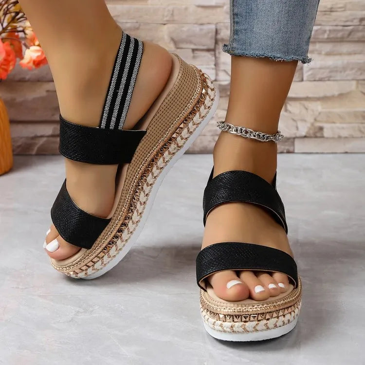 Strapped Platform Sandals