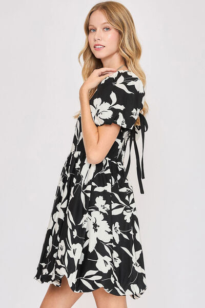 Full Size Two Tone Babydoll Dress - MONLANE