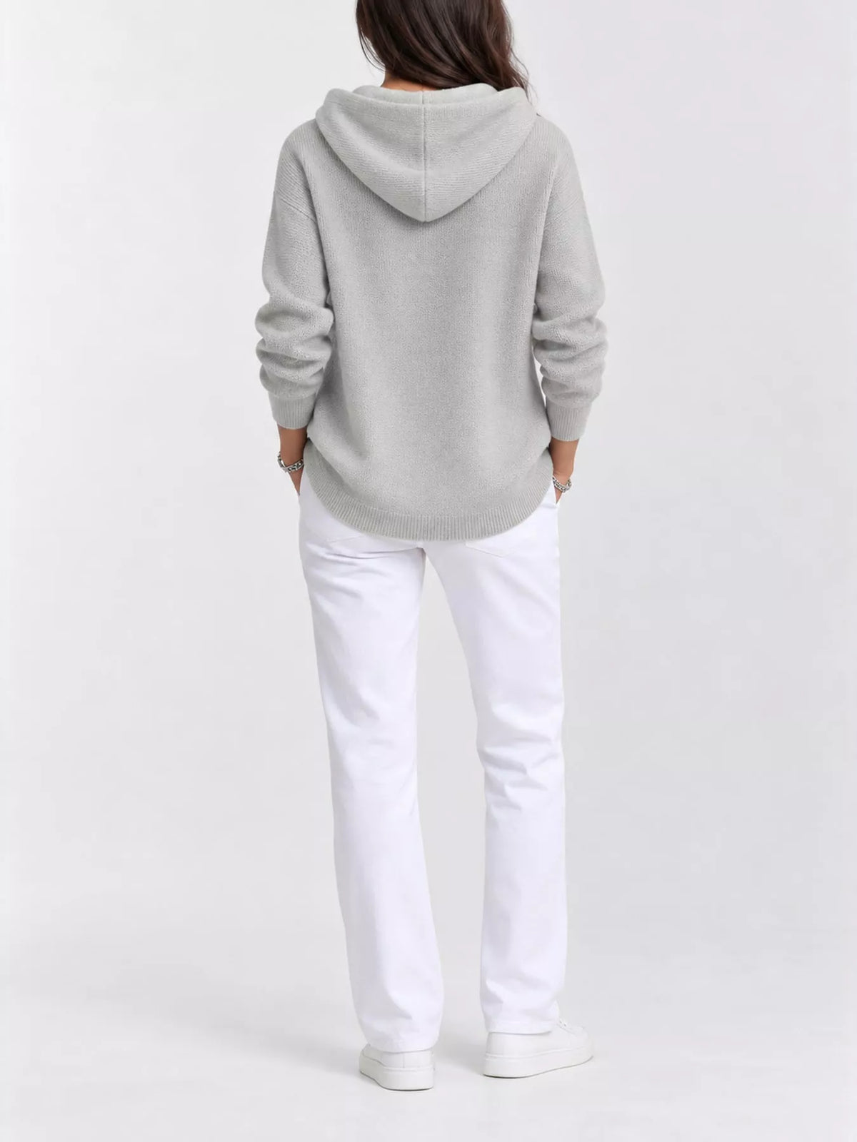 Plus Size Hooded Knit Cardigan, 12 Colors up to 5XL