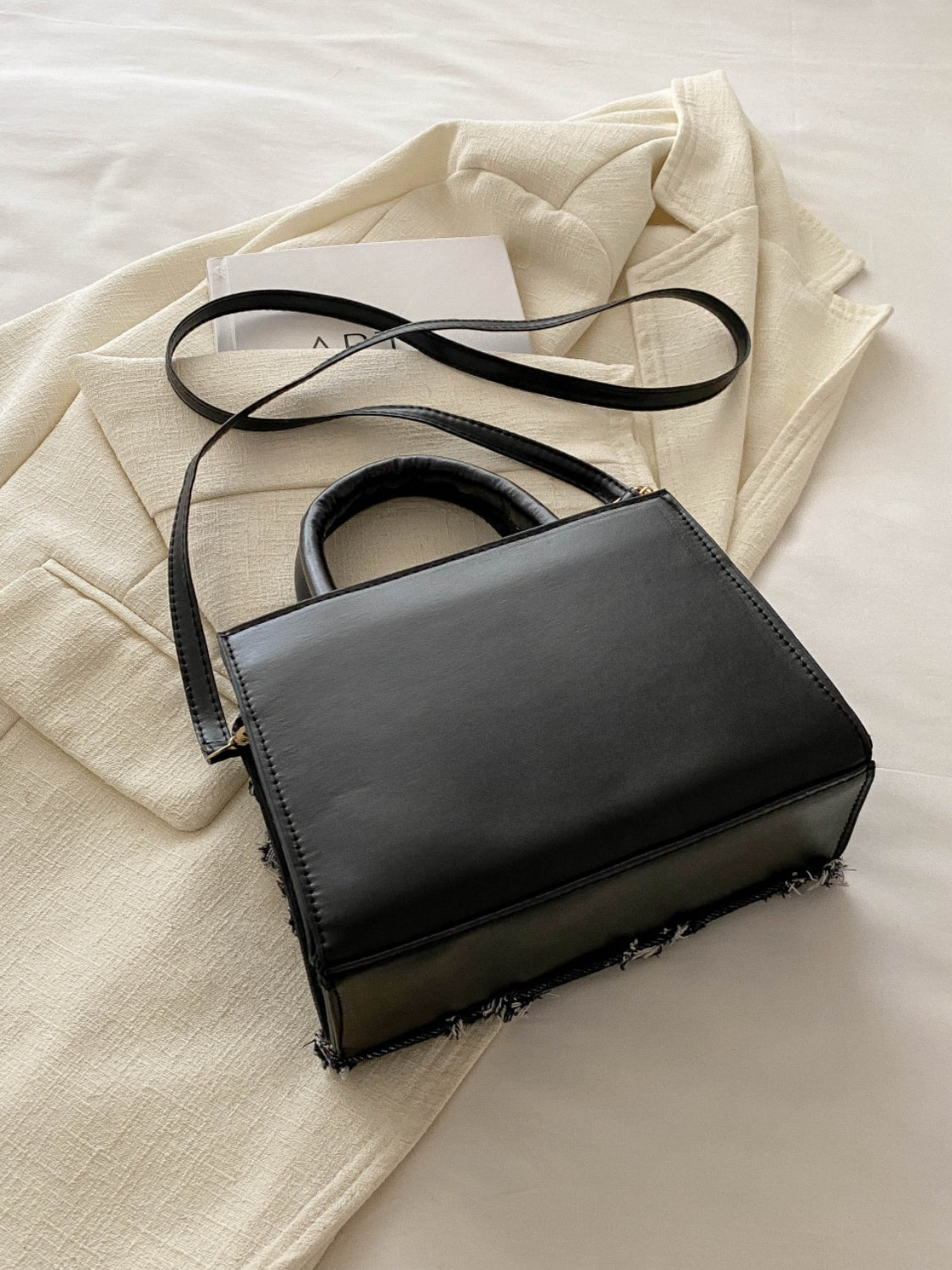 Raw Hem Denim Handbag - MONLANE