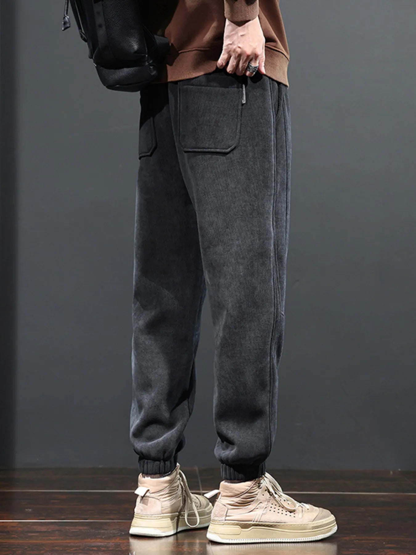 Men's Plus Size Drawstring Corduroy Pants