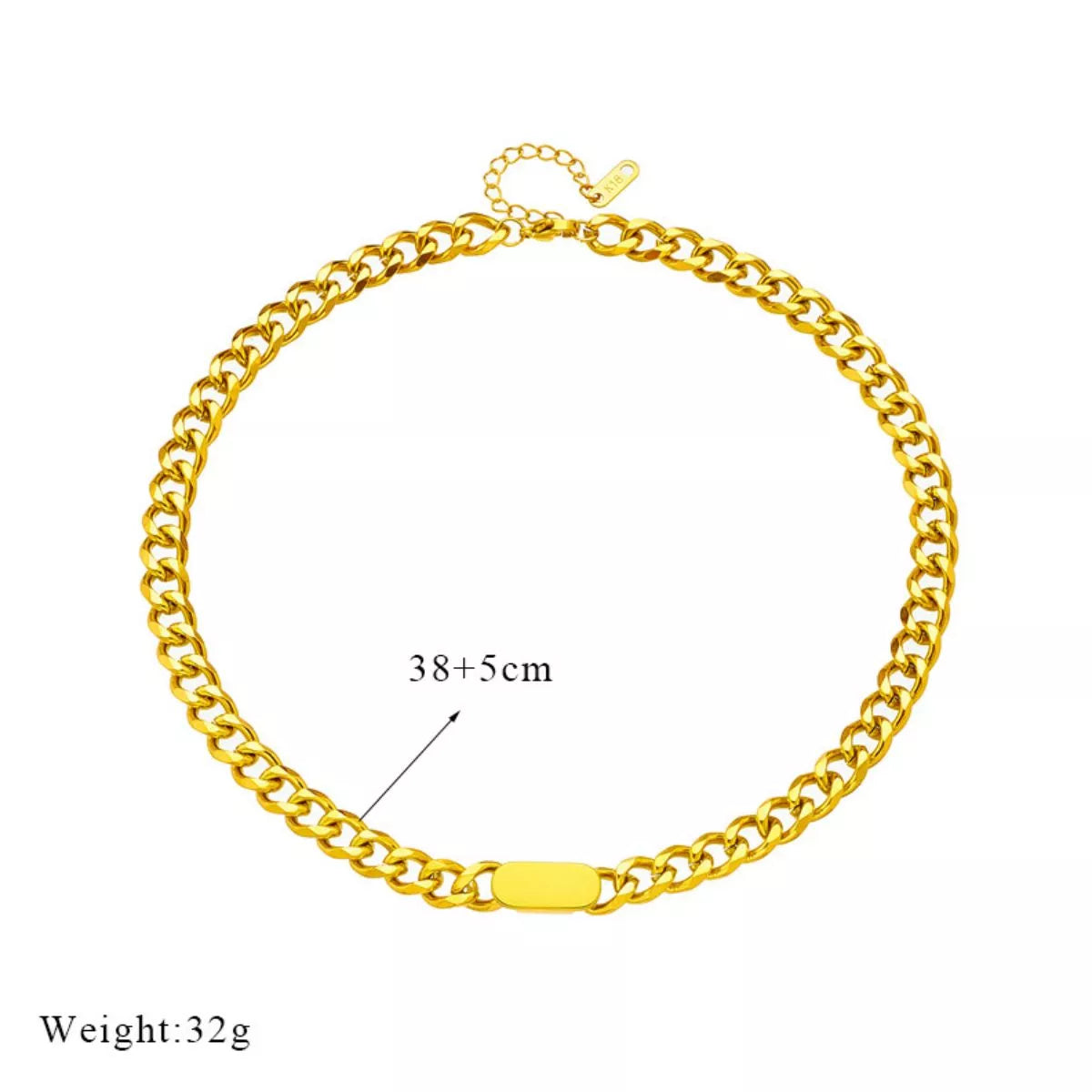 Bar chain necklace and bracelet set, view 7