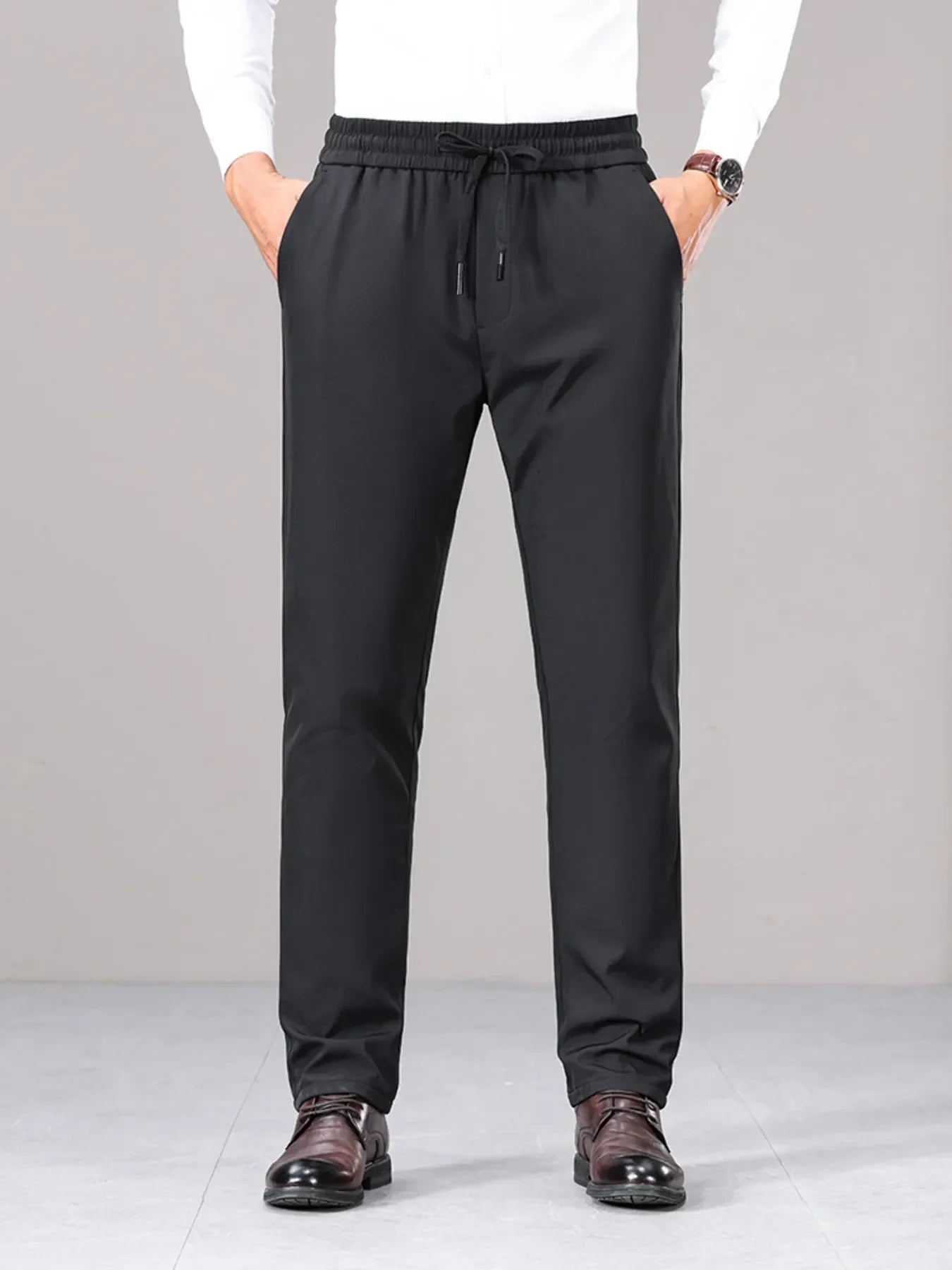 Plus Size Casual Drawstring Elastic Waist Pants