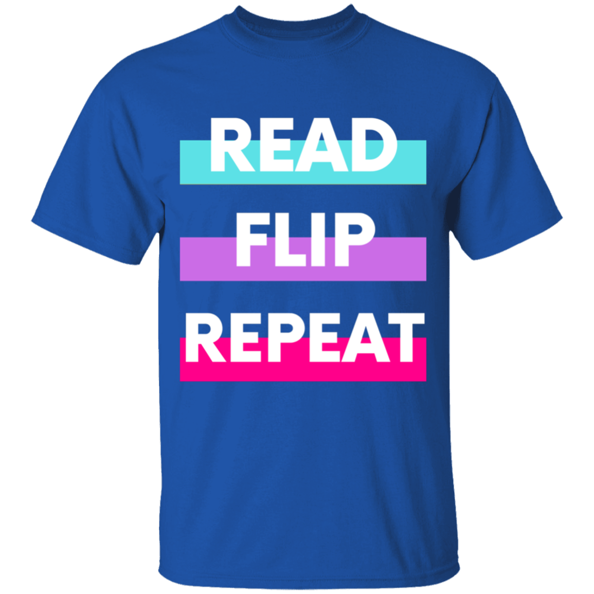 Read, Flip, Repeat T-shirt (white) - MONLANE