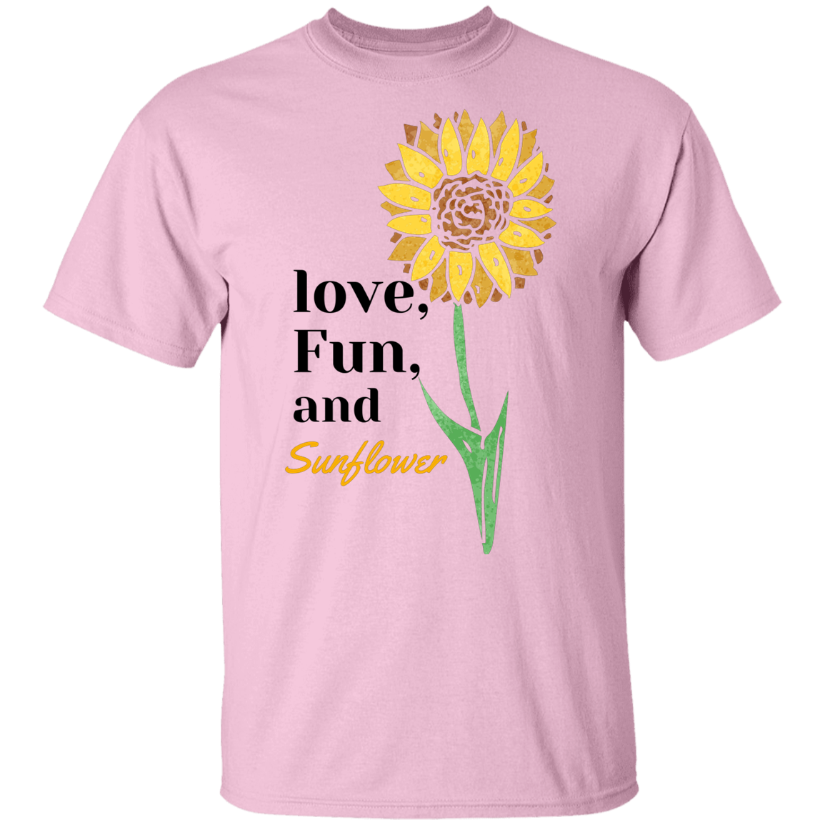 Love, Fun, Sunflower Youth Cotton T-Shirt - MONLANE