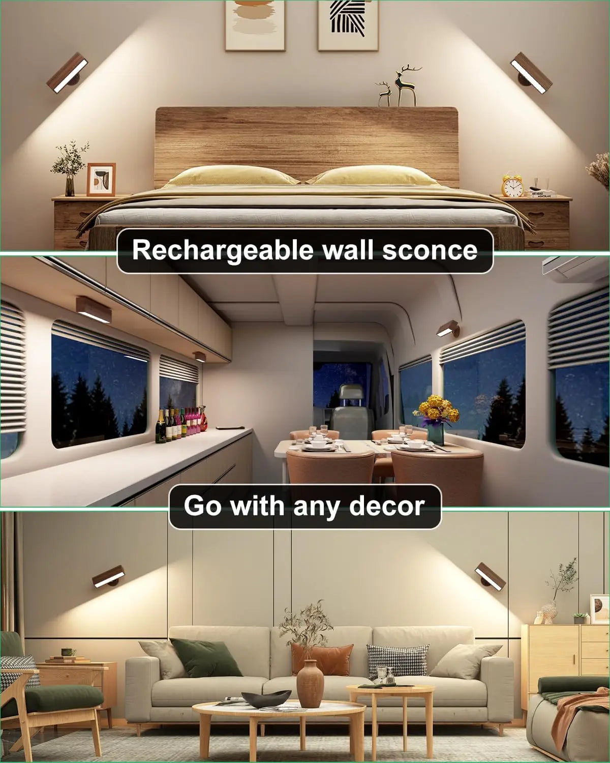 LED Wall Dimming Bedside Lamp