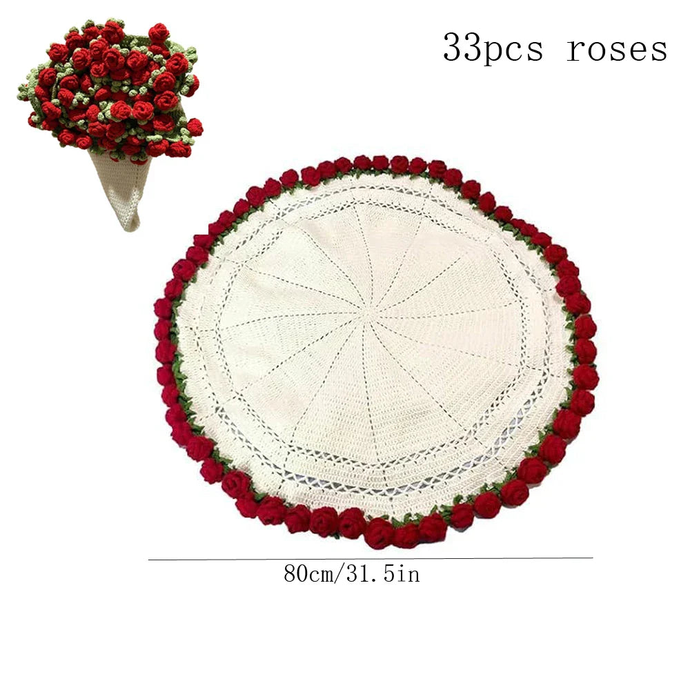 1pcs Finished Flower Bouquet Blanket