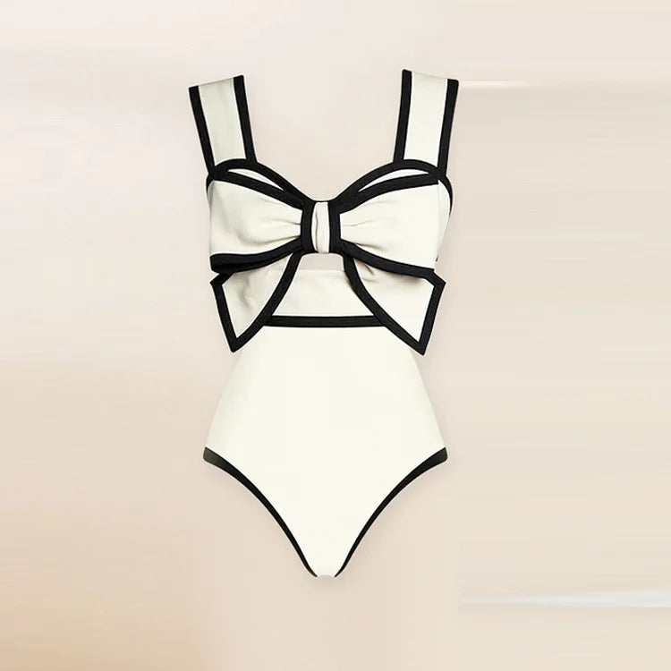 Red Retro One Piece Swimsuit