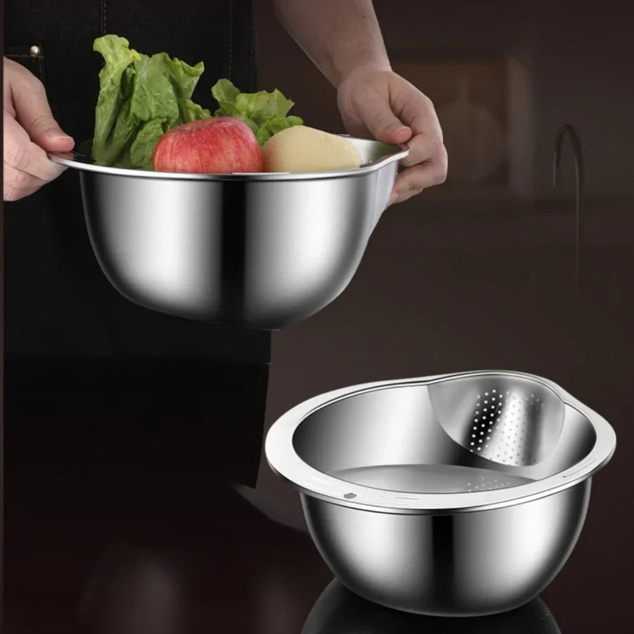 Rice Washer Strainer Bowl