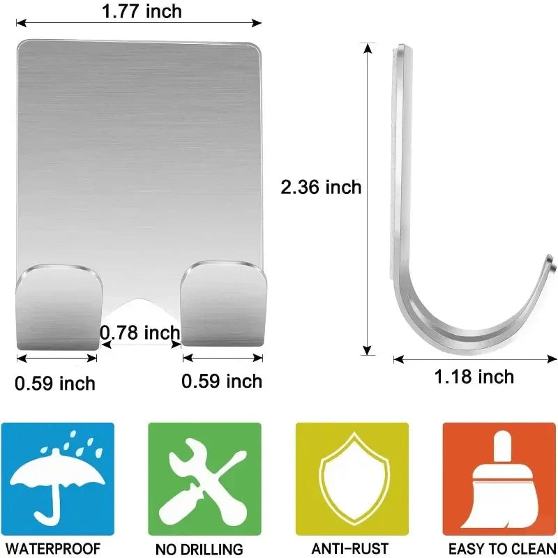 2pcs Stainless Steel Razor Holder