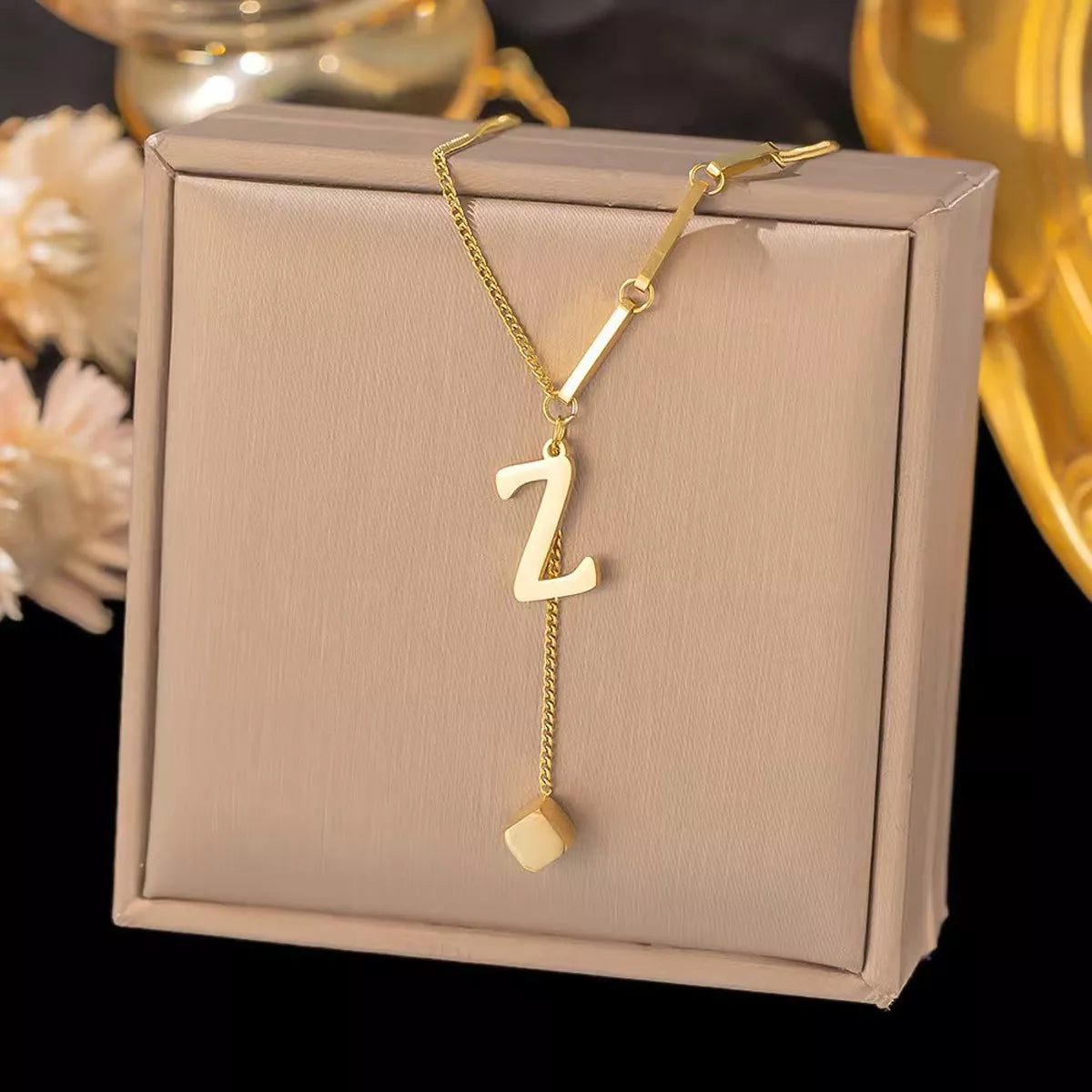 Initial letter pendant necklace, view 30