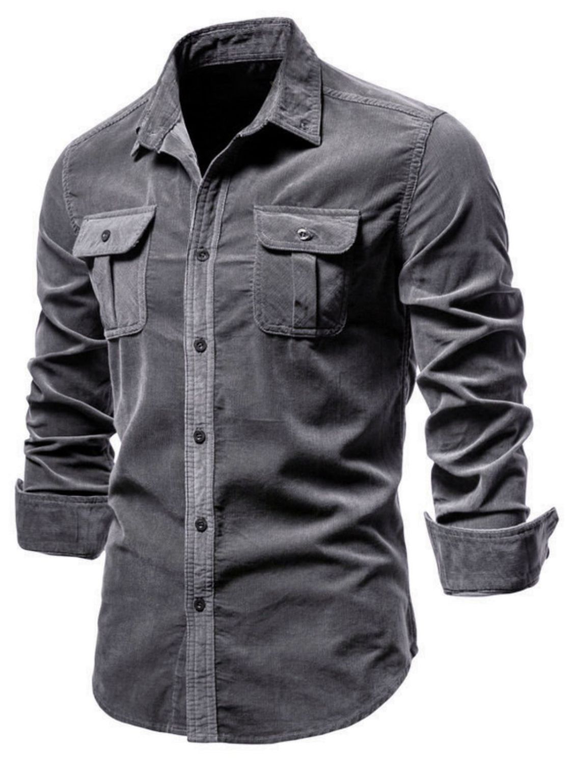 Plus Size Fitted Button Down Shirt