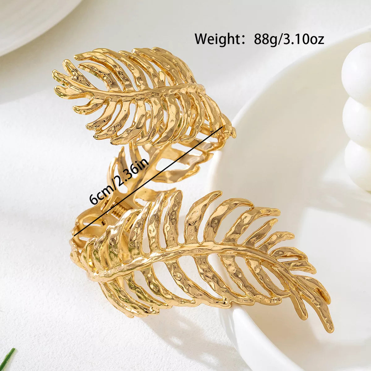 18K Gold-Plated Alloy Leaf Bracelet