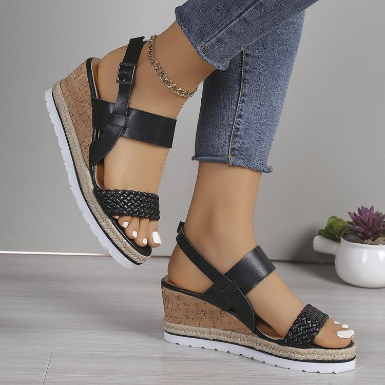 Woven Wedge Sandals