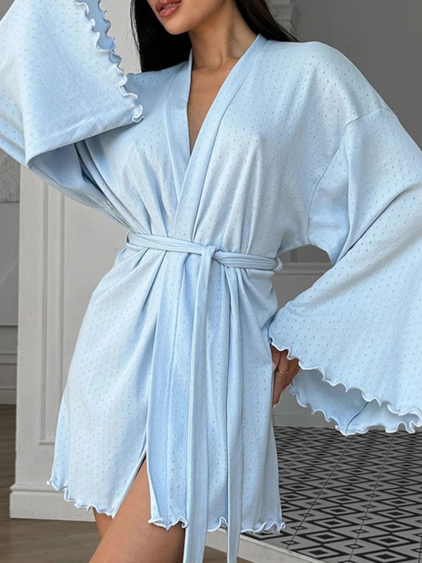 Tie Waist Lounge Nightgown