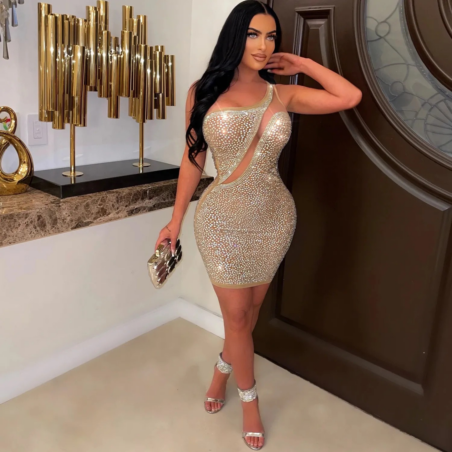 Sexy Spliced Perspective Dress - MONLANE