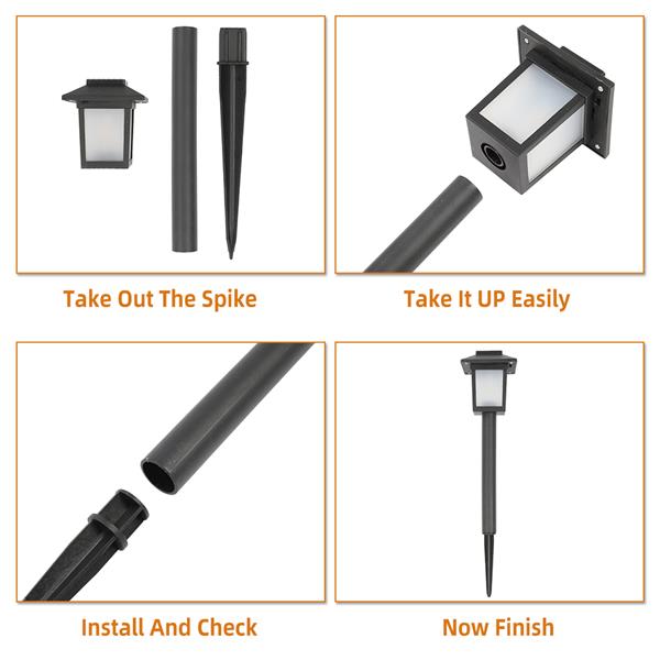 6pcs Waterproof Solar Torch Light