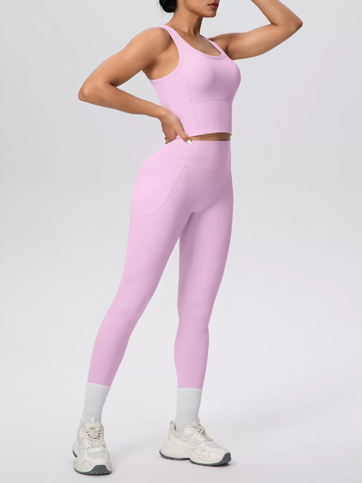 Scoop Neck Tank & High-Waisted Leggings Set