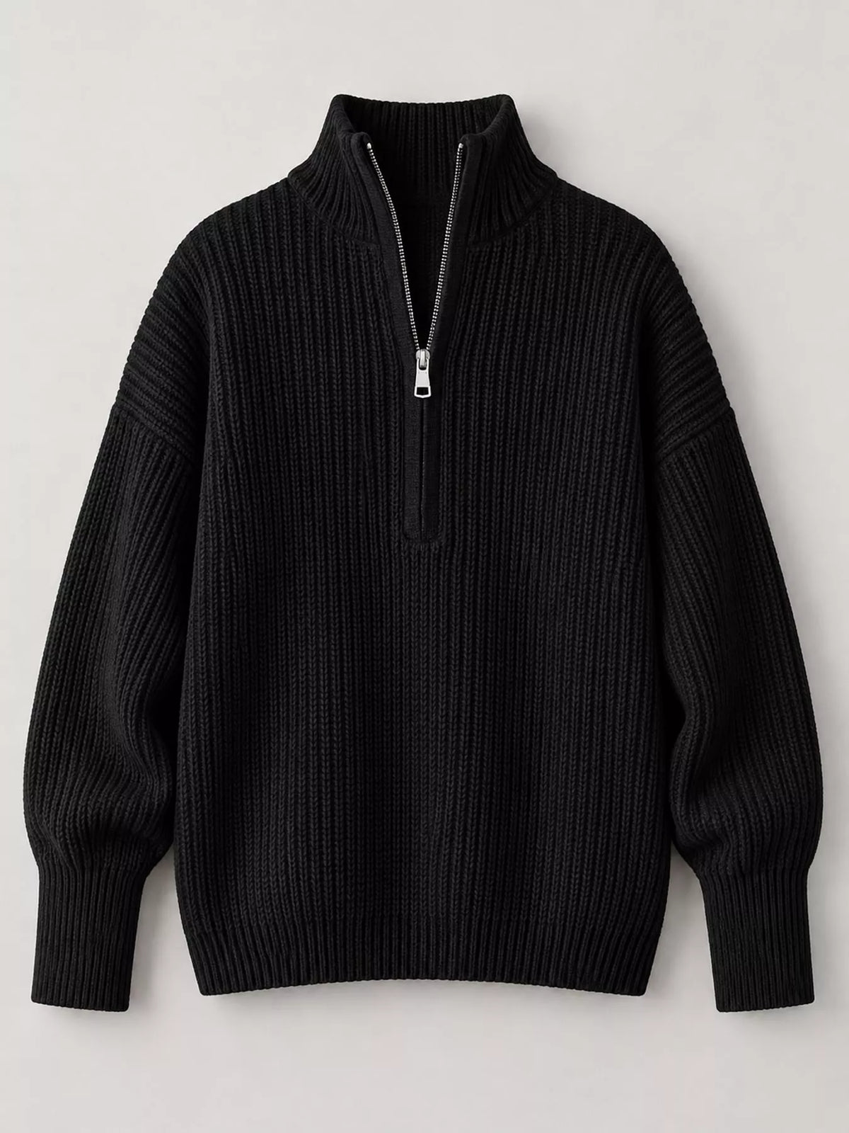 Oversized half-zip sweater, view 15