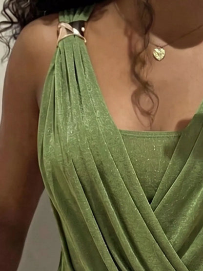 Crisscross wrap mini dress, view 3