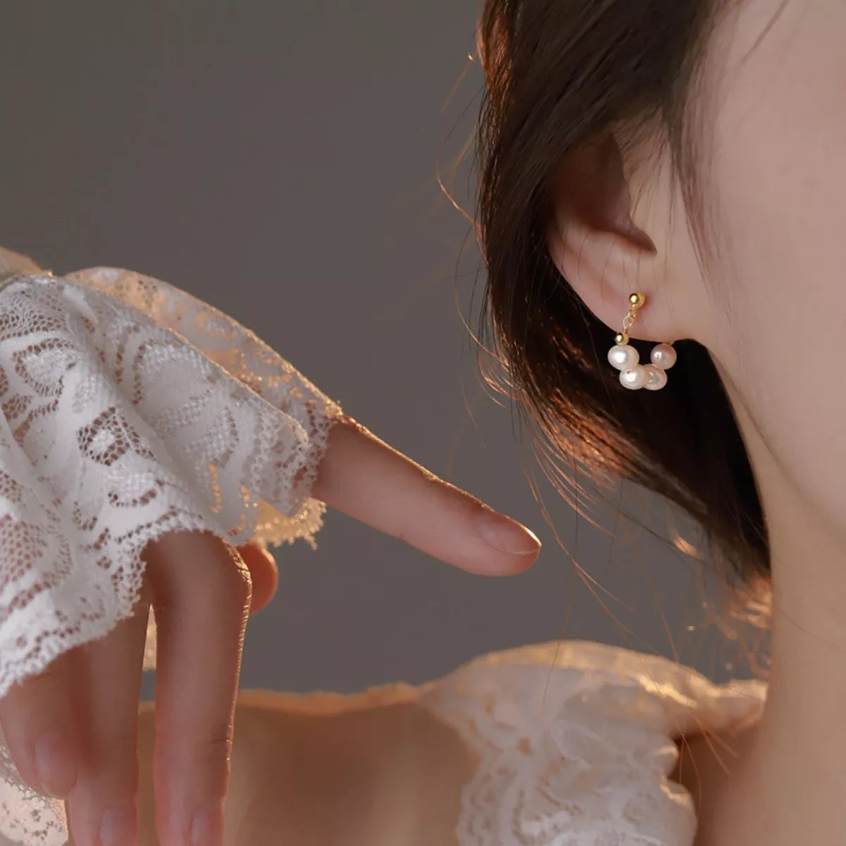 Freshwater Pearl Hoop Earrings