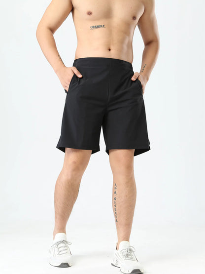 Men's Plus Size Pocketed Active Shorts
