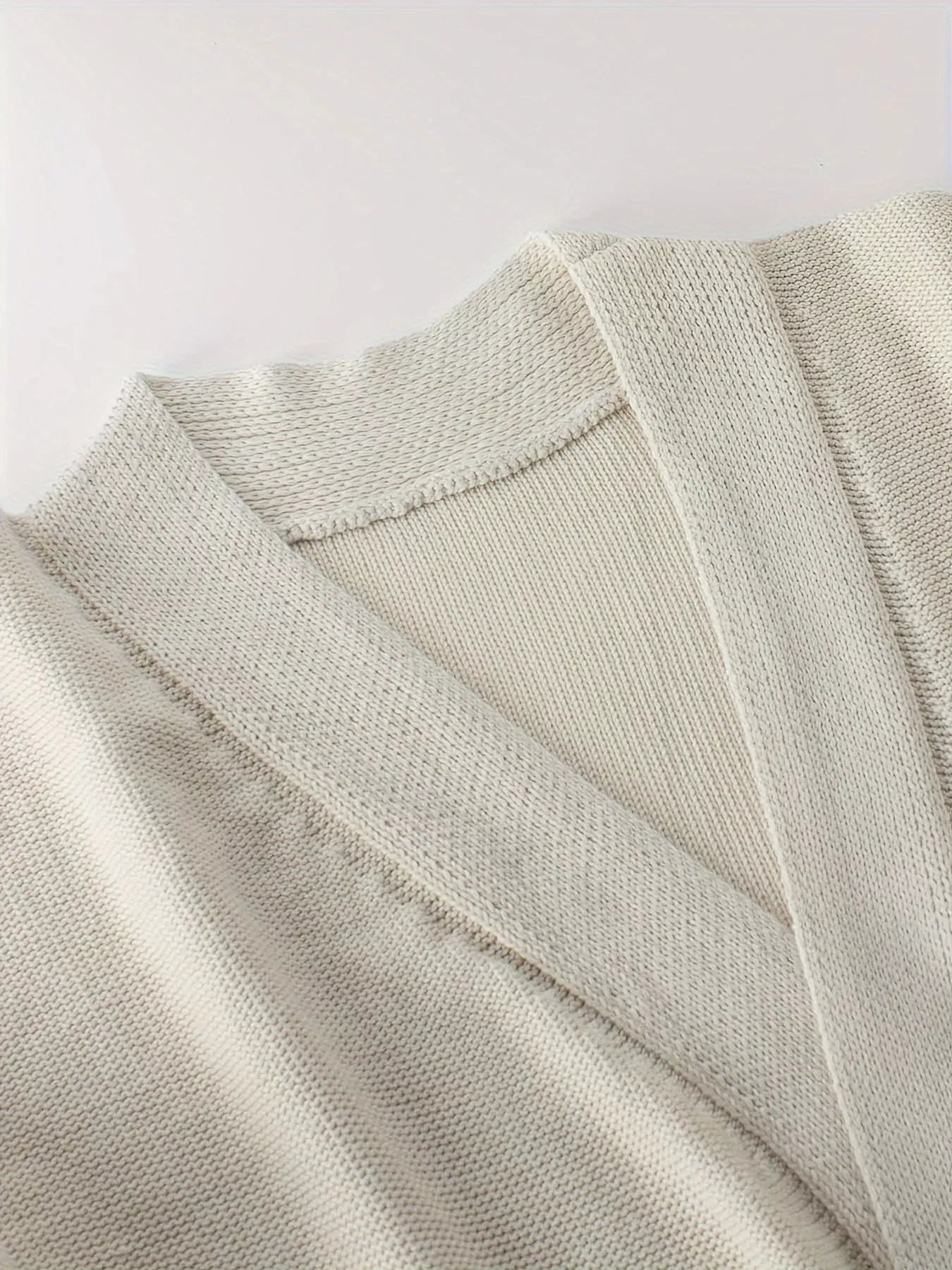 Open-Front Knit Cardigan