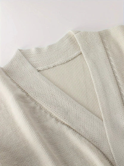 Open-Front Knit Cardigan