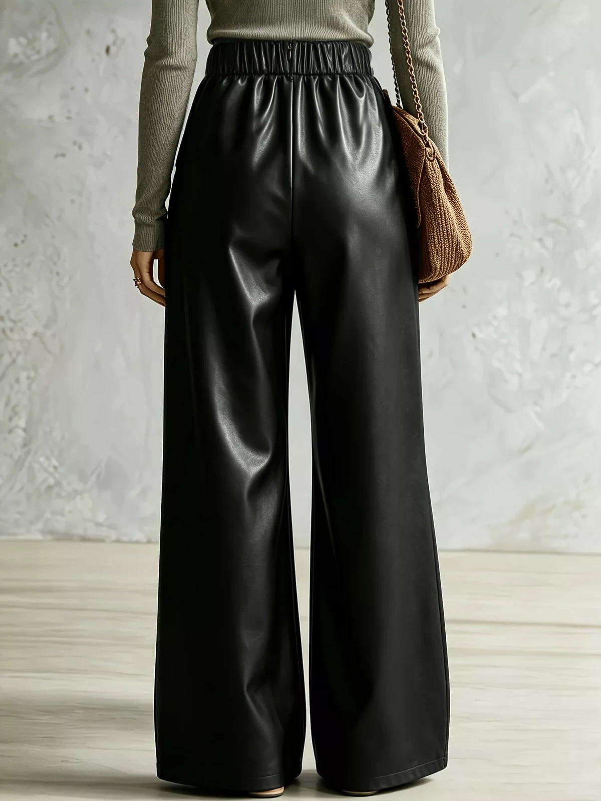 Plus size criss-cross wide-leg pants, view 6