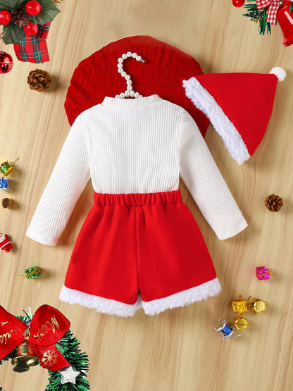 Children's Christmas Outfit Set with Santa Hat