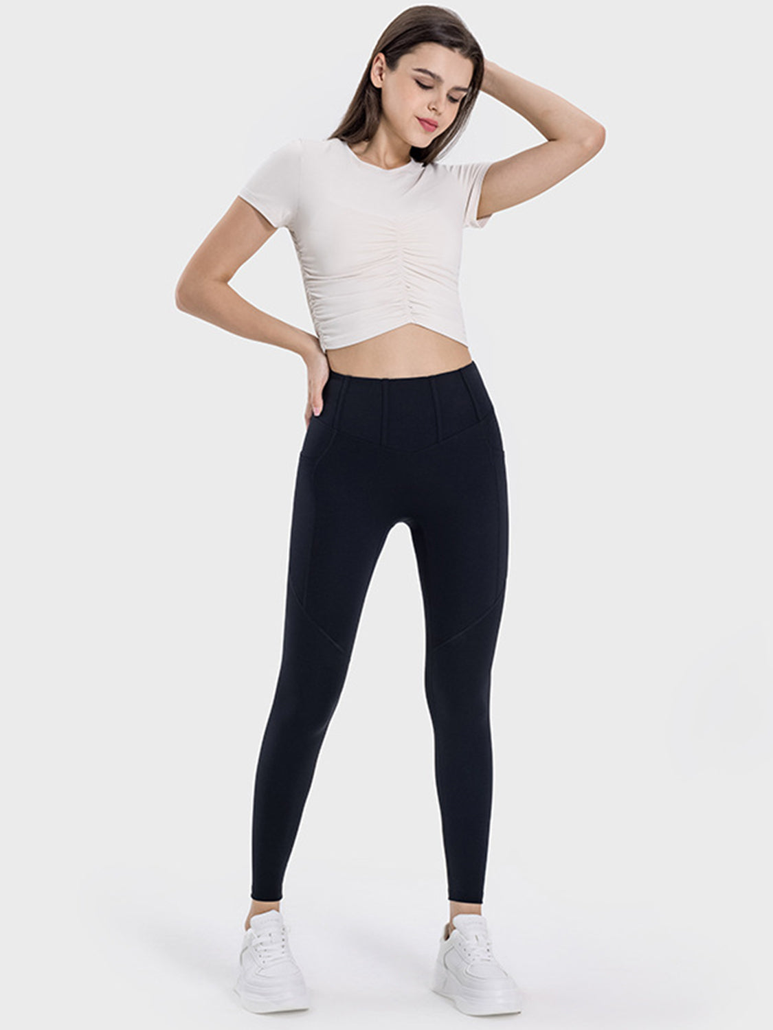 Pocketed High Waist Active Leggings - MONLANE