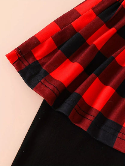 Children's Christmas Bodysuit Set with Headband