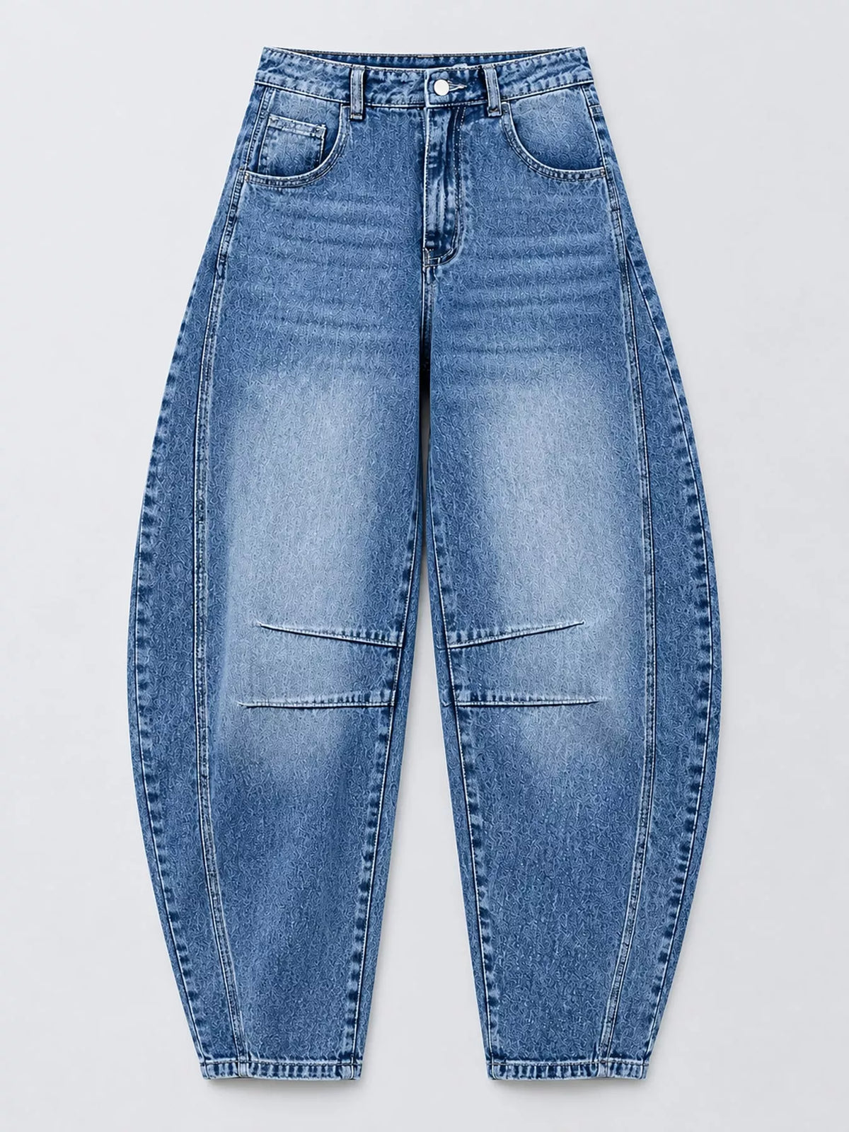 High-waist barrel-leg jeans, view 4