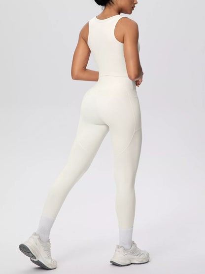 Scoop Neck Tank & High-Waisted Leggings Set