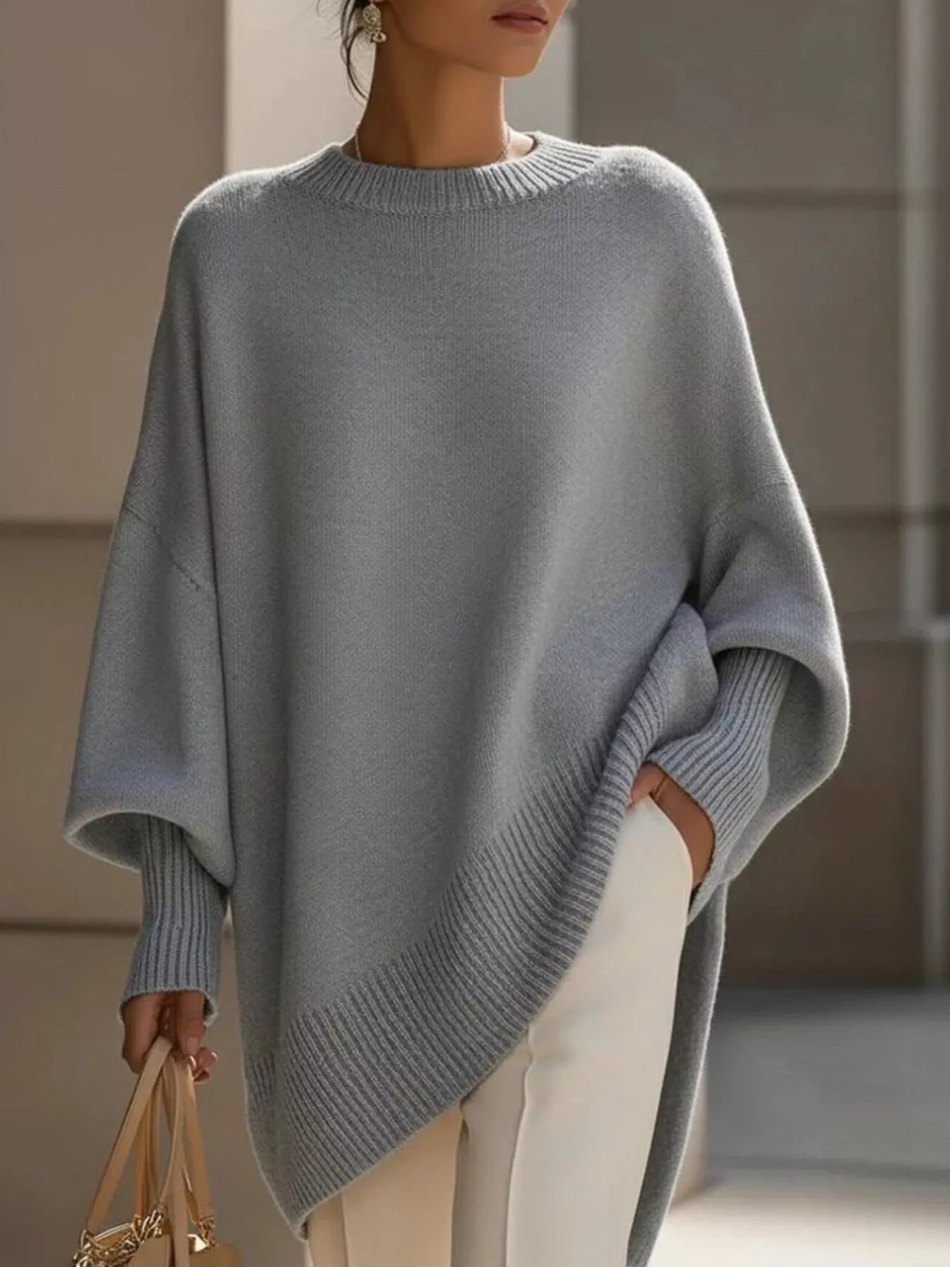 Batwing Sleeve Oversized Sweater